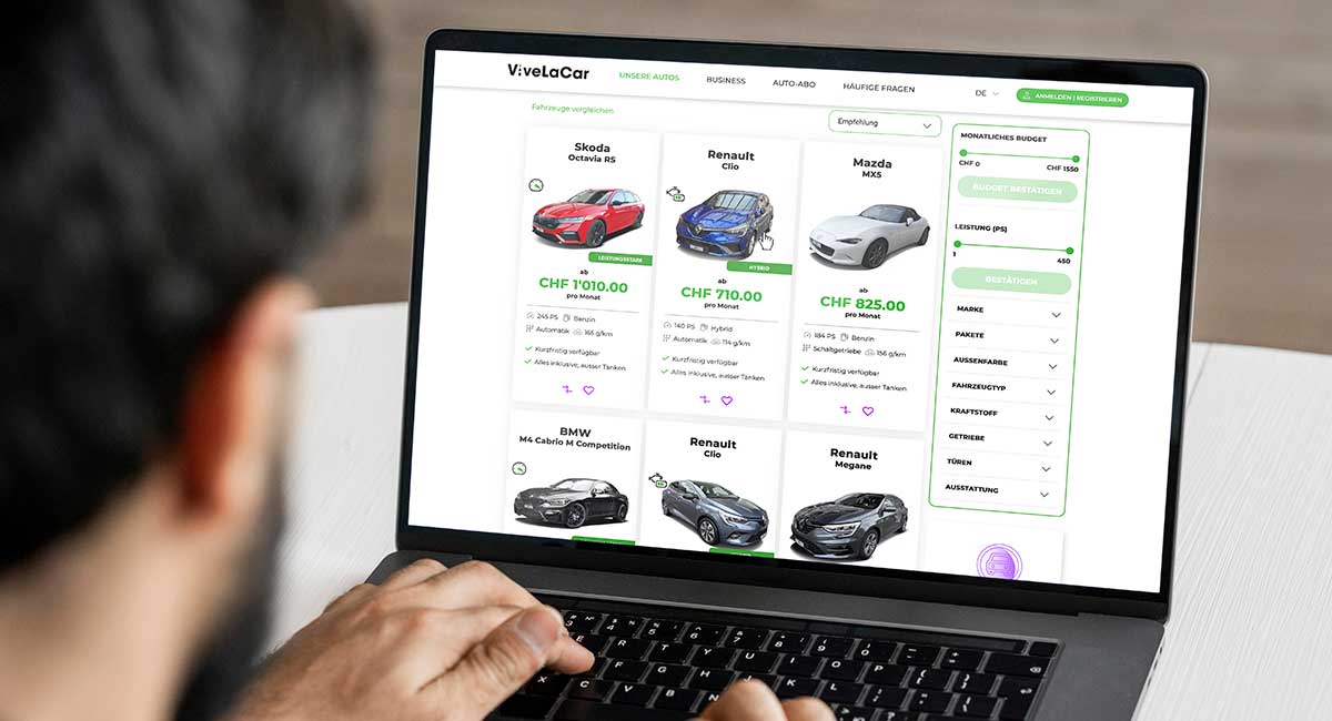 Das Auto-Abo für alle mit maximaler Flexibilität:
ViveLaCar startet auch in der Schweiz